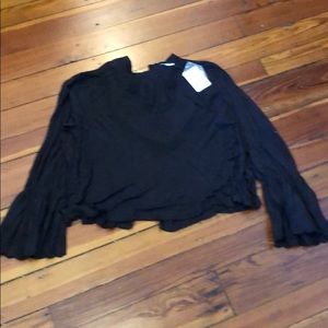 Free People knit peasant blouse